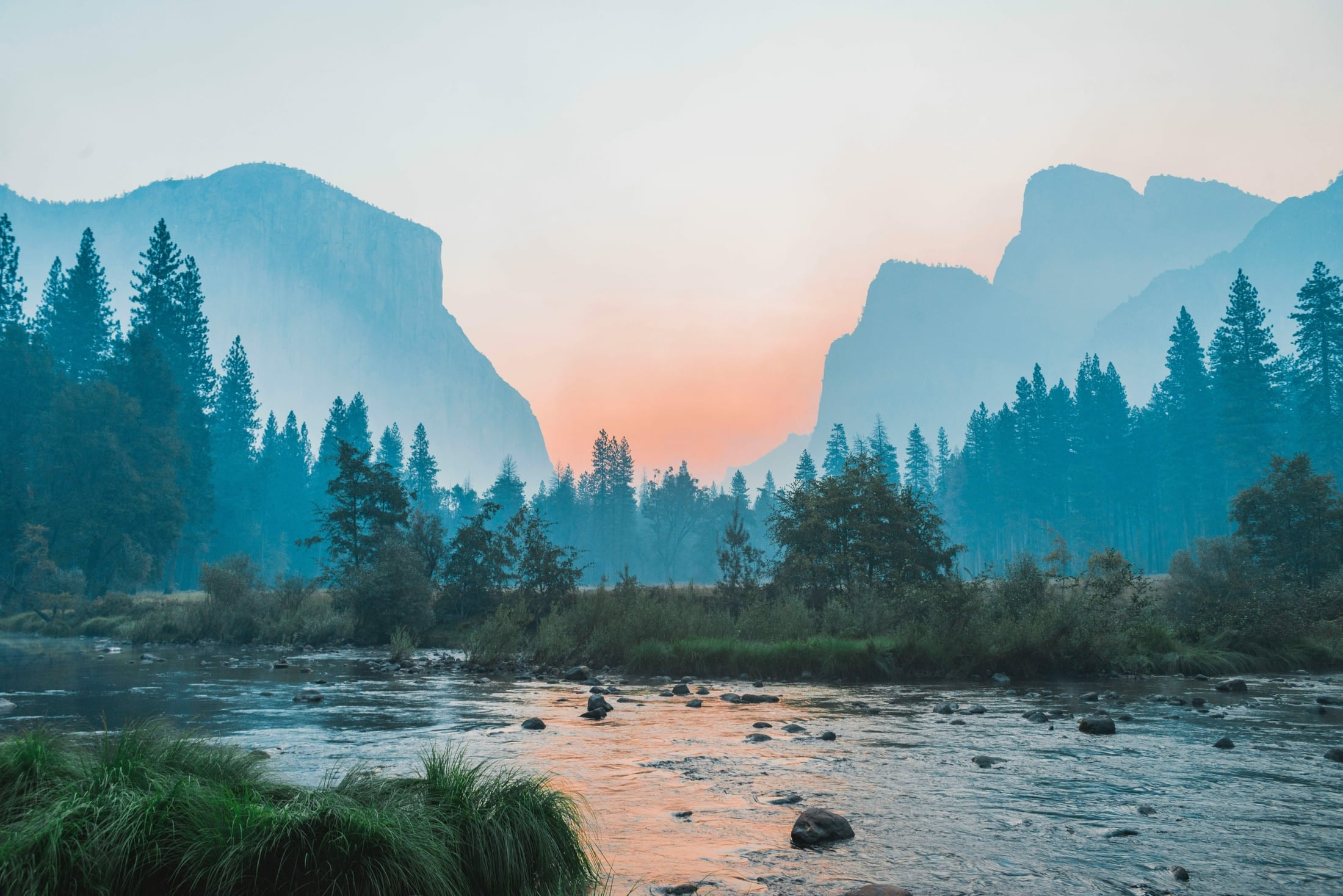 Yosemite Valley at dusk